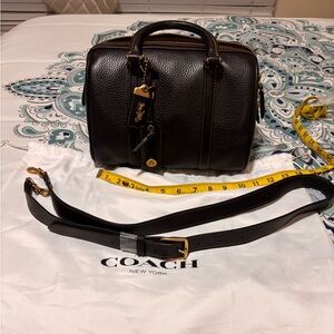 Coach Ruby Satchel in black pebbled leather
